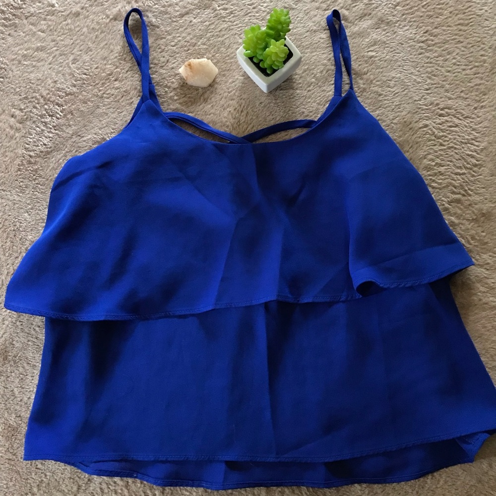 Blue Loose Top Front to Back